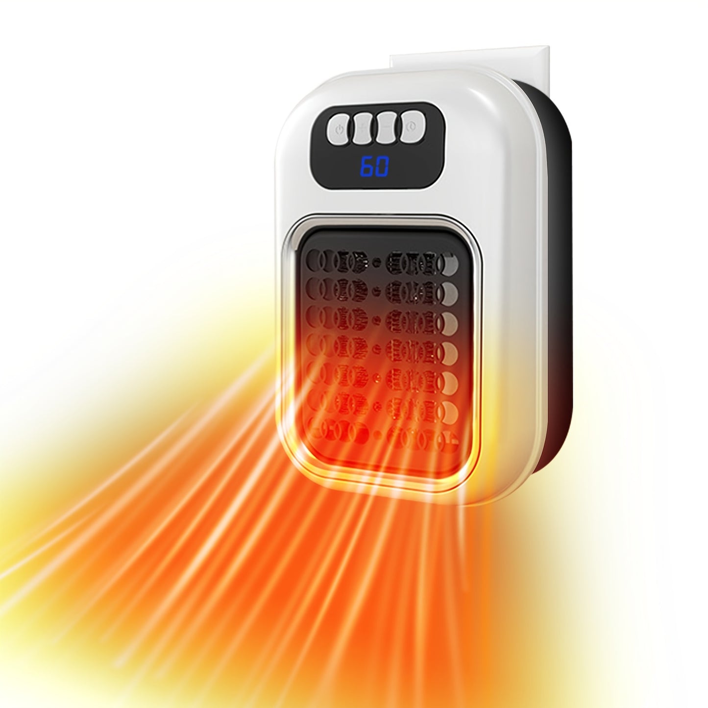 Wall Mounted Portable Small Electric Heater With Remote Control, Adjustable Silent Thermostat Suitable For Winter Home Offices Bathroom